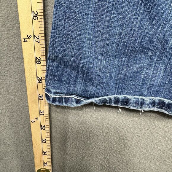 BKE Payton Jeans Womens 32x30 Low Boot Stretch Ripped Western Medium Wash Denim - Picture 6 of 15